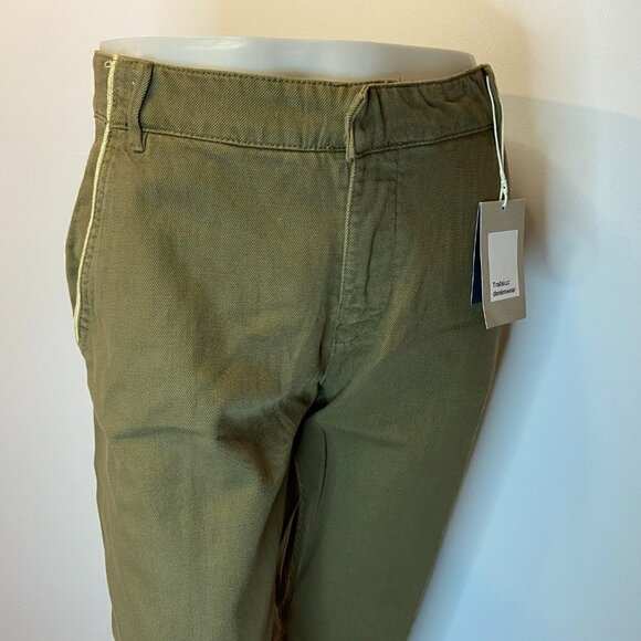 Zara Trafaluc Denimwear Women's Olive Green Mom Fit Jeans - NWT - Picture 2 of 5